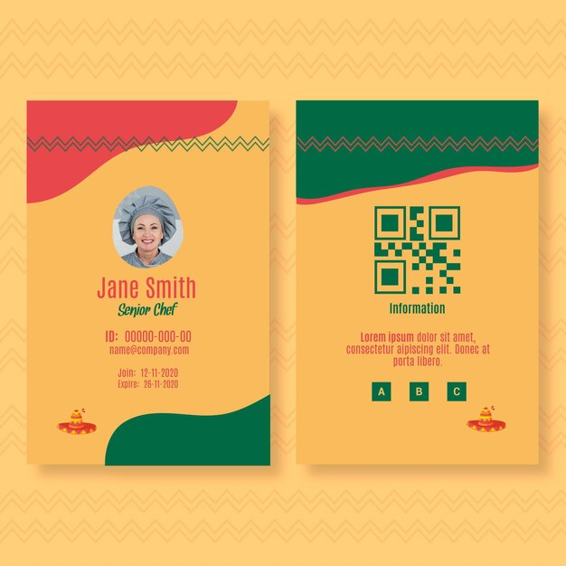 Mexican Id Card Template
